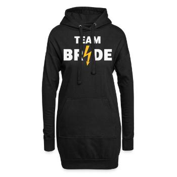 Équipe Bride Flash (Enterrement de vie de garçon de mariée Enterrement de vie de garçon / 2C NEG) - Sweat-shirt à capuche long Femme - noir - Devant