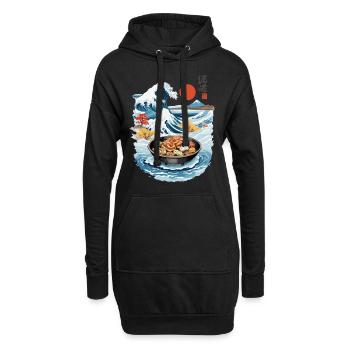 Japan Teezeit Ukiyo-E Retro Kuchen Kunstwerk - Hoodie-Kleid - Schwarz - Vorne