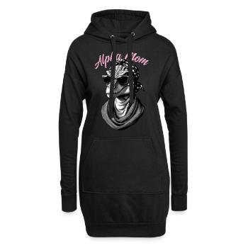 Alpha Maman Drôle Dinosaure Maman Cool Dino - Sweat-shirt à capuche long Femme - noir - Devant