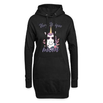 Conception de maman Licorne très Unique - Sweat-shirt à capuche long Femme - noir - Devant