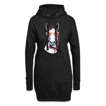 Mama Pferd Pferdeliebhaber Mutter Stilvolle Liebe - Hoodie-Kleid - Schwarz - Vorne