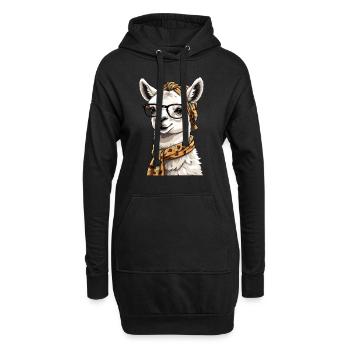 Conception drôle d’alpaga Lama pour les mamans aimantes - Sweat-shirt à capuche long Femme - noir - Devant