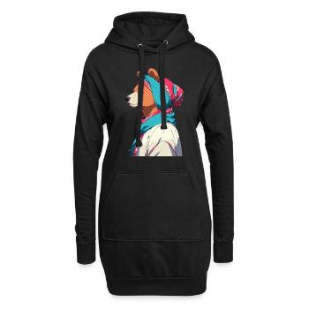 Drôle Maman Ours Mère Ours Ours Amoureux de l’Ours - Sweat-shirt à capuche long Femme - noir - Devant
