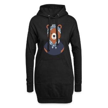 Lustiger Mama Bär Motiv Für Mutter Bärin Fans - Hoodie-Kleid - Schwarz - Vorne