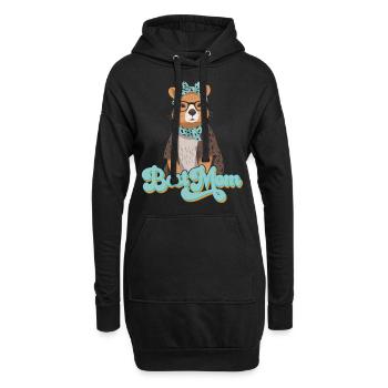 Drôle Capymama Capybara Mère Design - Sweat-shirt à capuche long Femme - noir - Devant