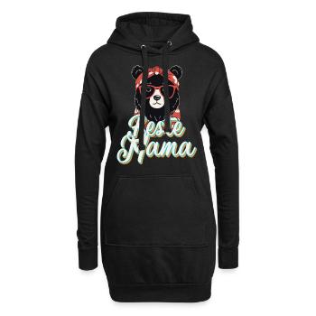 Meilleur design de maman pour la fête des mères - Sweat-shirt à capuche long Femme - noir - Devant