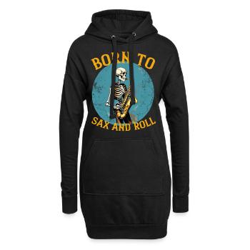 Lustiger Saxophonisten Spruch Jazz Musik - Hoodie-Kleid - Schwarz - Vorne