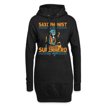 Dicton de saxophone amusant pour les fans de musique jazz - Sweat-shirt à capuche long Femme - noir - Devant