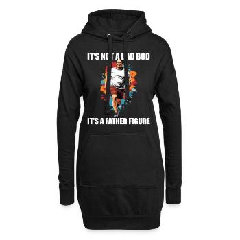 Humorvoller Vater Spruch Perfekter Style - Hoodie-Kleid - Schwarz - Vorne