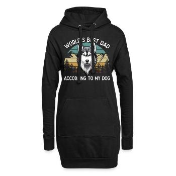 Welt Bester Hundepapa Siberian Husky Lustige - Hoodie-Kleid - Schwarz - Vorne