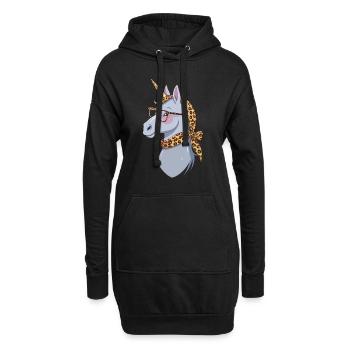 Licorne Maman Drôle Maman Fête des Mères Licornes - Sweat-shirt à capuche long Femme - noir - Devant