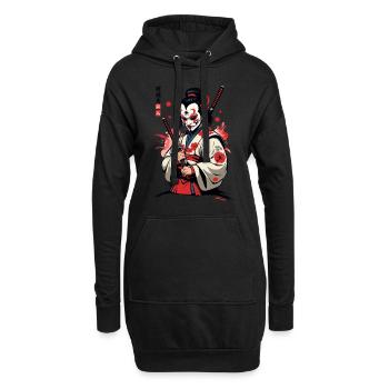 Oni Demons Masque Samouraï Culture démoniaque japonaise - Sweat-shirt à capuche long Femme - noir - Devant