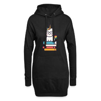 Einhorn Fantasie Geschichten Süßer Einhorn - Hoodie-Kleid - Schwarz - Vorne