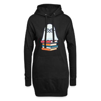 Amoureux des livres Style Petits livres Halloween - Sweat-shirt à capuche long Femme - noir - Devant