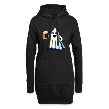 Drôle Boozing Ghost Halloween Party - Sweat-shirt à capuche long Femme - noir - Devant