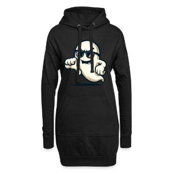 Un fantôme cool donne des pouces vers le bas drôle Halloween - Sweat-shirt à capuche long Femme - noir - Devant