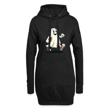 Drôle Vintage Fantôme Rétro Art Style Halloween - Sweat-shirt à capuche long Femme - noir - Devant