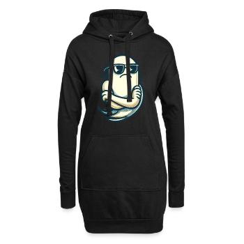 Cool fantôme Vintage Style artistique Drôle Halloween - Sweat-shirt à capuche long Femme - noir - Devant