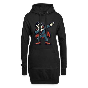 Dabbing Vampire Drôle Dabbing Design Halloween - Sweat-shirt à capuche long Femme - noir - Devant