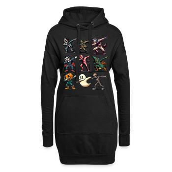 Dabbing Halloween Creatures Drôle Dabbing - Sweat-shirt à capuche long Femme - noir - Devant