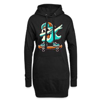 Skateboaring Dabbing Ghost Skateboard Dab - Sweat-shirt à capuche long Femme - noir - Devant