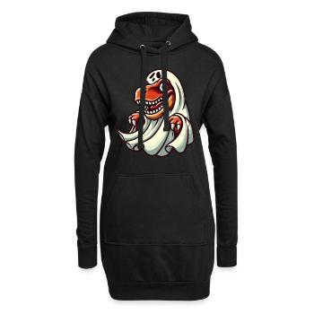 Mignon Dinosaure Fantôme Drôle T-Rex - Sweat-shirt à capuche long Femme - noir - Devant