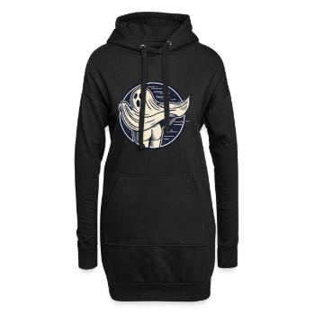 Lustiges Halloween Gespenst Sarkastischer Humor - Hoodie-Kleid - Schwarz - Vorne