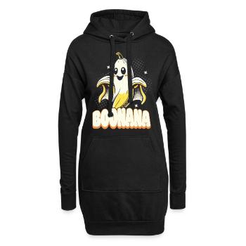 Lustiges Bananen Gespenst Geister Boonana - Hoodie-Kleid - Schwarz - Vorne