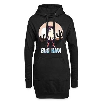 Drôle de fantôme de cow-boy dit boo haw - Sweat-shirt à capuche long Femme - noir - Devant