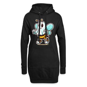 Drôle d’abeille fantôme Abeille fantôme mignonne - Sweat-shirt à capuche long Femme - noir - Devant