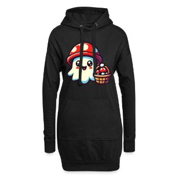 Pilzsammler Gespenst Geisterhafter Pilze Liebhaber - Hoodie-Kleid - Schwarz - Vorne
