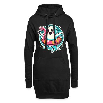 Été Halloween Drôle Mode de vie Rétro Vintage - Sweat-shirt à capuche long Femme - noir - Devant
