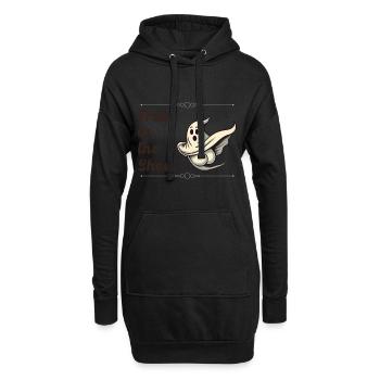Freak dans la feuille drôle de conception fantôme - Sweat-shirt à capuche long Femme - noir - Devant