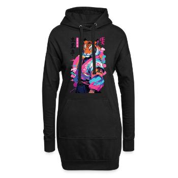 Tiger Yokai Vaporwave Aesthetic Samurai Kunst - Hoodie-Kleid - Schwarz - Vorne
