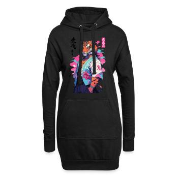 Tiger Yokai Vaporwave Aesthetic Samurai Kunst - Hoodie-Kleid - Schwarz - Vorne