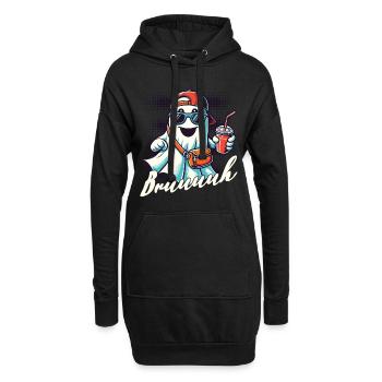 Bouillon fantôme effrayant d’Halloween - Sweat-shirt à capuche long Femme - noir - Devant