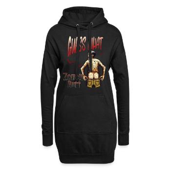 Halloween Spaß: Guess What Zombie Butt - Hoodie-Kleid - Schwarz - Vorne
