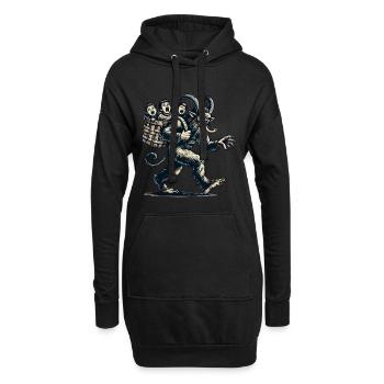 Unartige Kinder Krampus Weihnachtliche Folklore - Hoodie-Kleid - Schwarz - Vorne