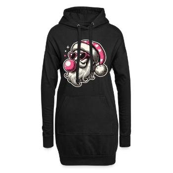 Coole Sigma Santa Weihnachtsfreude - Hoodie-Kleid - Schwarz - Vorne