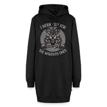 Krampus Fitness pour les filles coquines - Sweat-shirt à capuche long Femme - noir - Devant