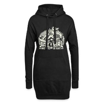 Une fille qui adore le karting - Sweat-shirt à capuche long Femme - noir - Devant