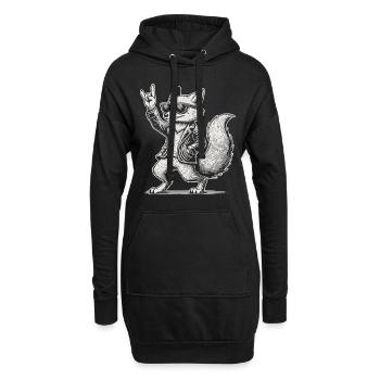 Musique rock Drôle Heavy Metal Fox Concert - Sweat-shirt à capuche long Femme - noir - Devant