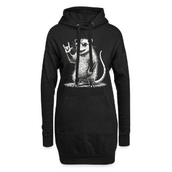 Opossum Rock Music Festival Rétro Heavy Metal - Sweat-shirt à capuche long Femme - noir - Devant