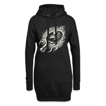 Raquette de tennis de table Passion - Sweat-shirt à capuche long Femme - noir - Devant