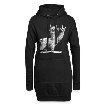 Musique Rock Llama Festival Conception de concert - Sweat-shirt à capuche long Femme - noir - Devant