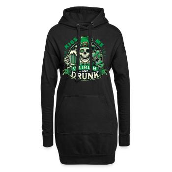 Embrasse-moi Je suis Irlandais Et Ivre St. Patrick’s - Sweat-shirt à capuche long Femme - noir - Devant