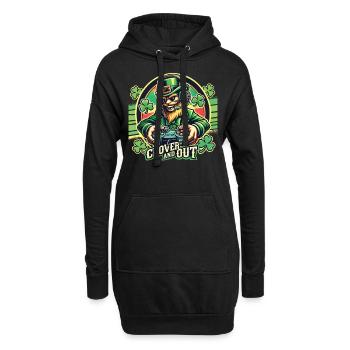 clover and out Gamer St. Patrick's Day Spaß - Hoodie-Kleid - Schwarz - Vorne