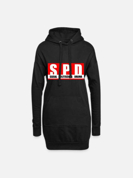 SPD - Hoodie-Kleid - Schwarz
