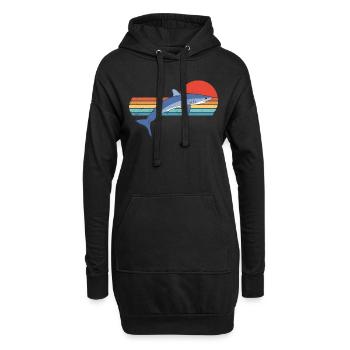 Makohai - Hoodie-Kleid - Schwarz - Vorne