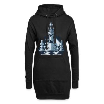 Chess - Hoodie Dress - black - Front